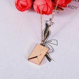 Love Letter Envelope Pendant Necklace Stainless Steel Jewelry