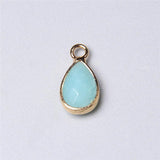 5pcs Amazonite Mineral Stone Water Drop Pendants for Jewelry Making