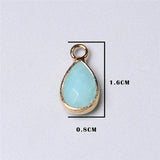 5pcs Amazonite Mineral Stone Water Drop Pendants for Jewelry Making