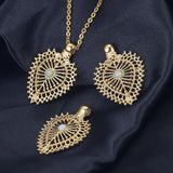 2pcs Boho Water Drop Flower Stone Charms Pendant DIY Necklace