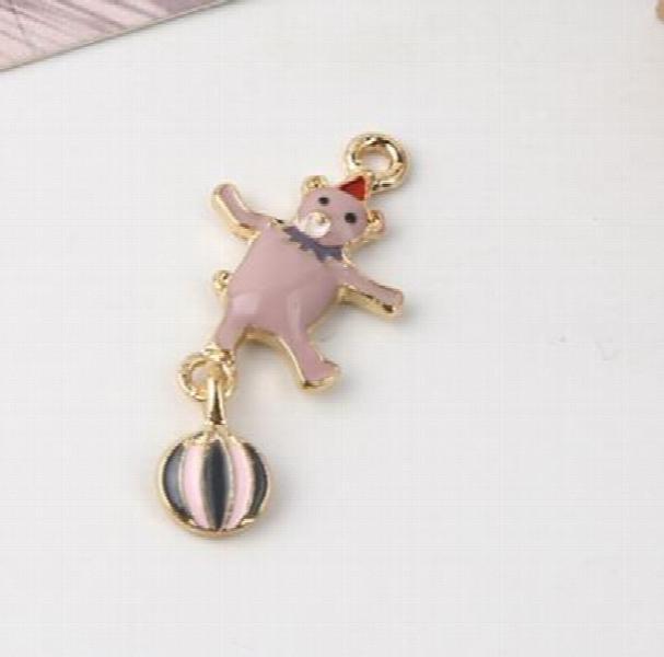 10pcs Circus Elephant Bear on ball Enamel Charm Alloy Pendant DIY Accessories