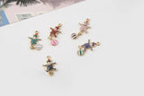 10pcs Circus Elephant Bear on ball Enamel Charm Alloy Pendant DIY Accessories