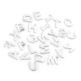 100pcs Mix 26 Alphabet Heart Stainless Steel Pendant DIY Necklace Bracelet