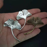 15PCS Antique Bronze Ginkgo Leaf Charms Pendant Finding Bracelet Anklet 46*28MM