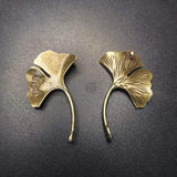 15PCS Antique Bronze Ginkgo Leaf Charms Pendant Finding Bracelet Anklet 46*28MM