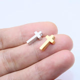 5pcs Stainless Steel High Mirror Big Hole Heart Cross Charms Pendant DIY