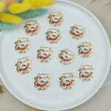 10pcs Fish Enamel Charms Bracelet DIY Goldfish Pendants