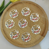 10pcs Fish Enamel Charms Bracelet DIY Goldfish Pendants