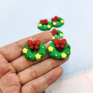 10Pcs Resin Star Leaf Bowknot Charms Earring Keychain Pendant C1090