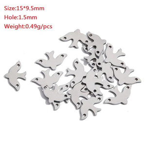 20Pcs Stainless Steel Animal Insect Charms For Jewelry Making