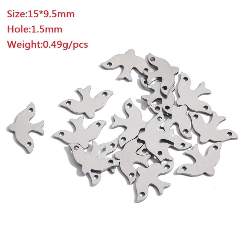 20Pcs Stainless Steel Animal Insect Charms For Jewelry Making