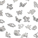 20Pcs Stainless Steel Animal Insect Charms For Jewelry Making