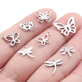 20Pcs Stainless Steel Animal Insect Charms For Jewelry Making
