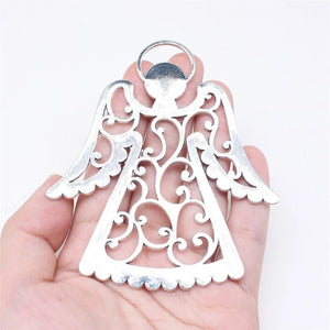 1pcs Antique Silver Oversized Angel Charms For Jewelry Making