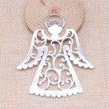 1pcs Antique Silver Oversized Angel Charms For Jewelry Making