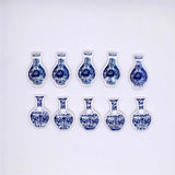 10pcs Vintage Porcelain Charms Chinese Style Earring Bracelet Keychain Pendants