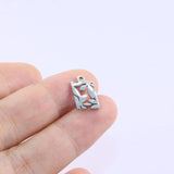 10pcs Stainless Steel Leaves Charms Pendant Unfading 2 Colors