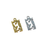 10pcs Stainless Steel Leaves Charms Pendant Unfading 2 Colors