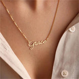 Custom Letter Necklace for Women - Stainless Steel Name Pendant