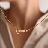 Custom Letter Necklace for Women - Stainless Steel Name Pendant