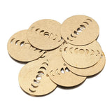 6pcs Raw Brass Textured Moon Phases Charms Celestial Pendant DIY Jewelry Making