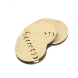 6pcs Raw Brass Textured Moon Phases Charms Celestial Pendant DIY Jewelry Making