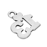 Love Number 10 11 12 13 with Heart Charm Pendants