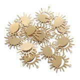 10pcs Raw Brass Sun Flower Pendant DIY Earring Geometric Accessories