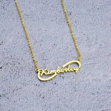Personalized Infinity Name Necklace Stainless Steel Rose Letter Necklaces
