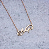 Personalized Infinity Name Necklace Stainless Steel Rose Letter Necklaces