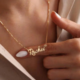 Custom Name Necklace on Stainless Steel Box Chain