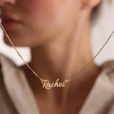 Custom Name Necklace on Stainless Steel Box Chain