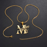 Auxauxme Butterfly Name Necklace Stainless Steel Choker Women Jewelry