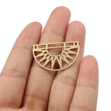 6pcs Raw Brass Sun Charms Pendant for DIY Jewelry Making