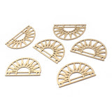 6pcs Raw Brass Sun Charms Pendant for DIY Jewelry Making