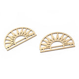 6pcs Raw Brass Sun Charms Pendant for DIY Jewelry Making