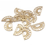 6pcs Raw Brass Sun Charms Pendant for DIY Jewelry Making