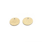 100pcs Brass Round Dog Tag Charm Pendants for Jewelry Making