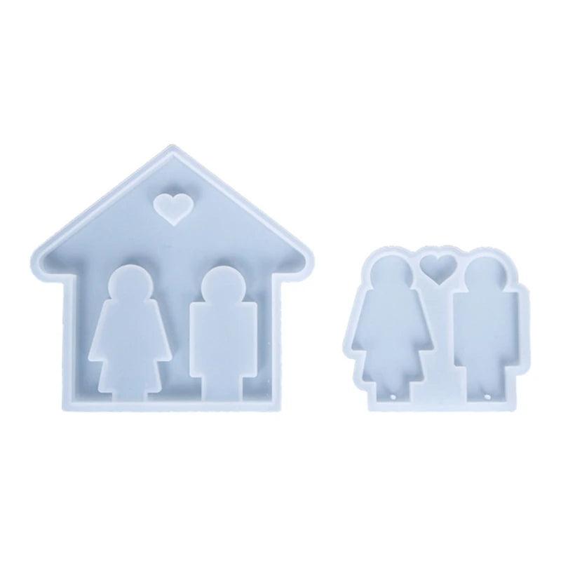 Couple Wall Hanging Keychain Key Hook Silicone Mould