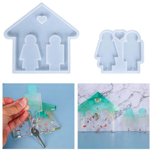 Couple Wall Hanging Keychain Key Hook Silicone Mould