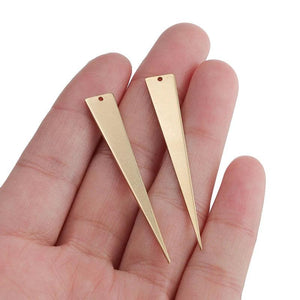 10pcs Raw Brass Triangle Charms Blank Pendant DIY Jewelry Making Component