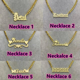 Personalized Name Necklace Stainless Steel 5mm NK Chain Jewelry for Women