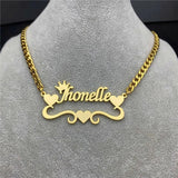 Personalized Name Necklace Stainless Steel 5mm NK Chain Jewelry for Women