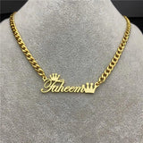 Personalized Name Necklace Stainless Steel 5mm NK Chain Jewelry for Women