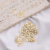 100pcs Raw Brass Star Geometry Charms for DIY Jewelry Making