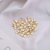 100pcs Raw Brass Star Geometry Charms for DIY Jewelry Making