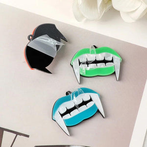 10 Pcs Halloween Mouth Charms Flatback Acrylic Fangs for DIY Jewelry
