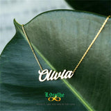 Name Necklace Silver Chain Personalized Name Necklaces Jewelry For Women Men