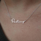 Name Necklace Silver Chain Personalized Name Necklaces Jewelry For Women Men