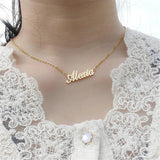 Name Necklace Silver Chain Personalized Name Necklaces Jewelry For Women Men